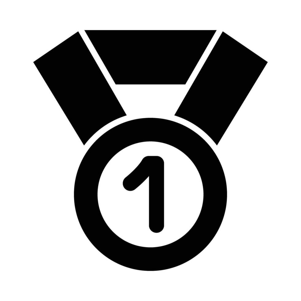 oro medalla vector glifo icono para personal y comercial usar.