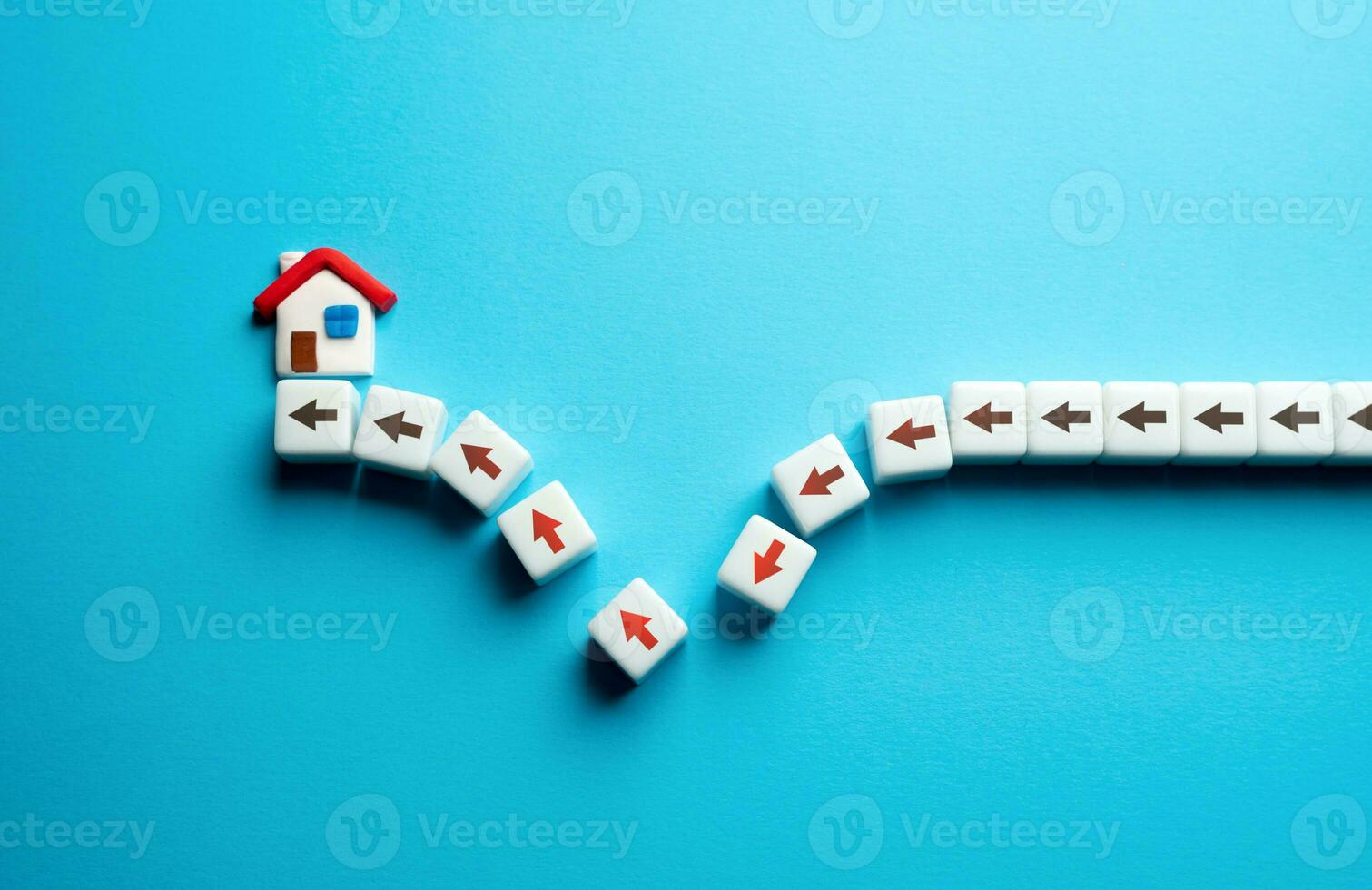 The collapse of hopes to buy a new house. There is no way to return home. Burn all bridges. Letting go of the past and embracing a new direction. Considering alternative housing arrangements photo