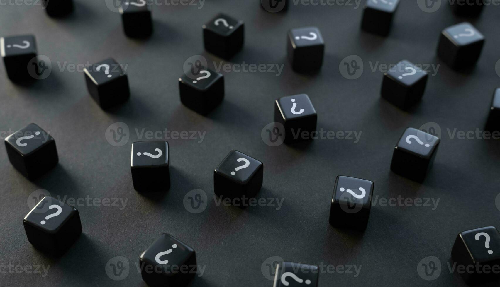 Scattered question marks blocks and copy space. Find an answer to a problem. Self-education and self-analysis. Curiosity and exploration. Reasoning and thinking. Get all your questions answered. photo