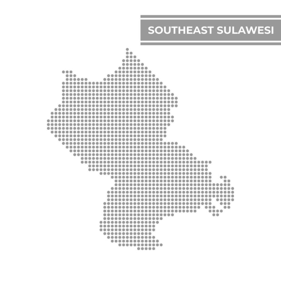 Dotted map of Southeast Sulawesi is a province of Indonesia vector