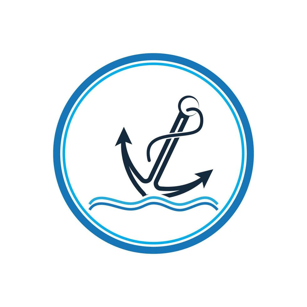 anchor logo and symbol vector