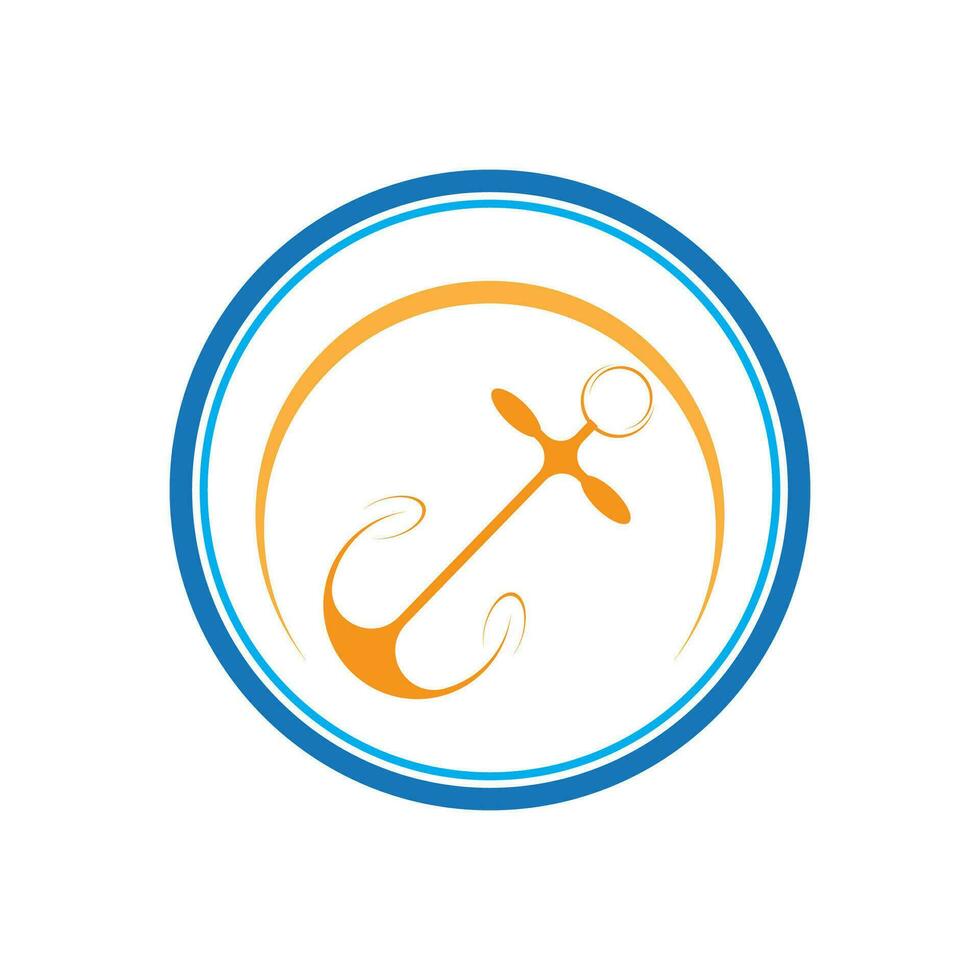 anchor logo and symbol vector