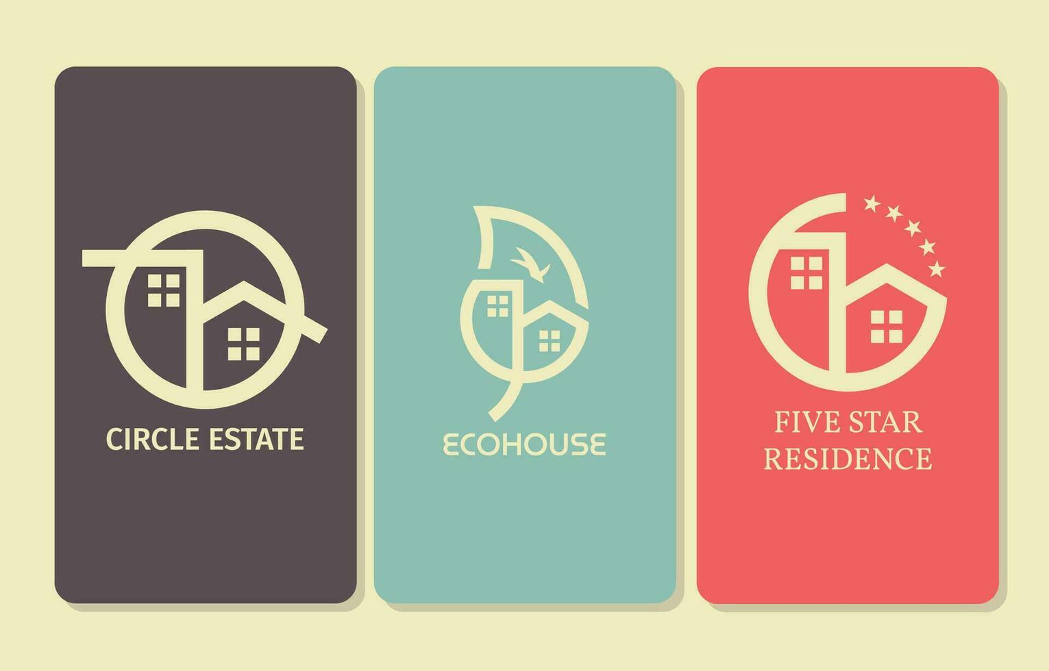 Real Estate House Minimalist Concept Logo Template vector