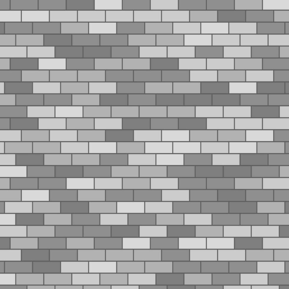 grey brick wall pattern background vector