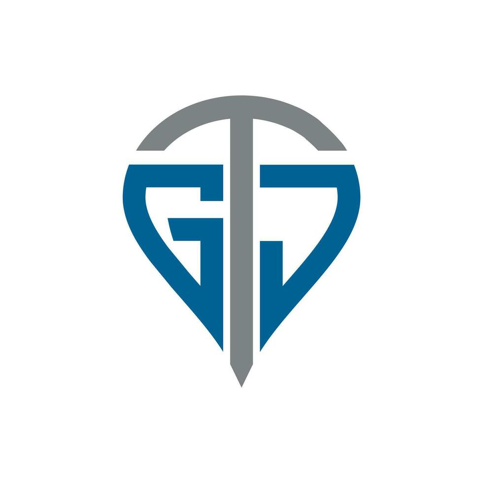 gtj letra logo. gtj creativo monograma iniciales letra logo concepto. gtj único moderno plano resumen vector letra logo diseño.