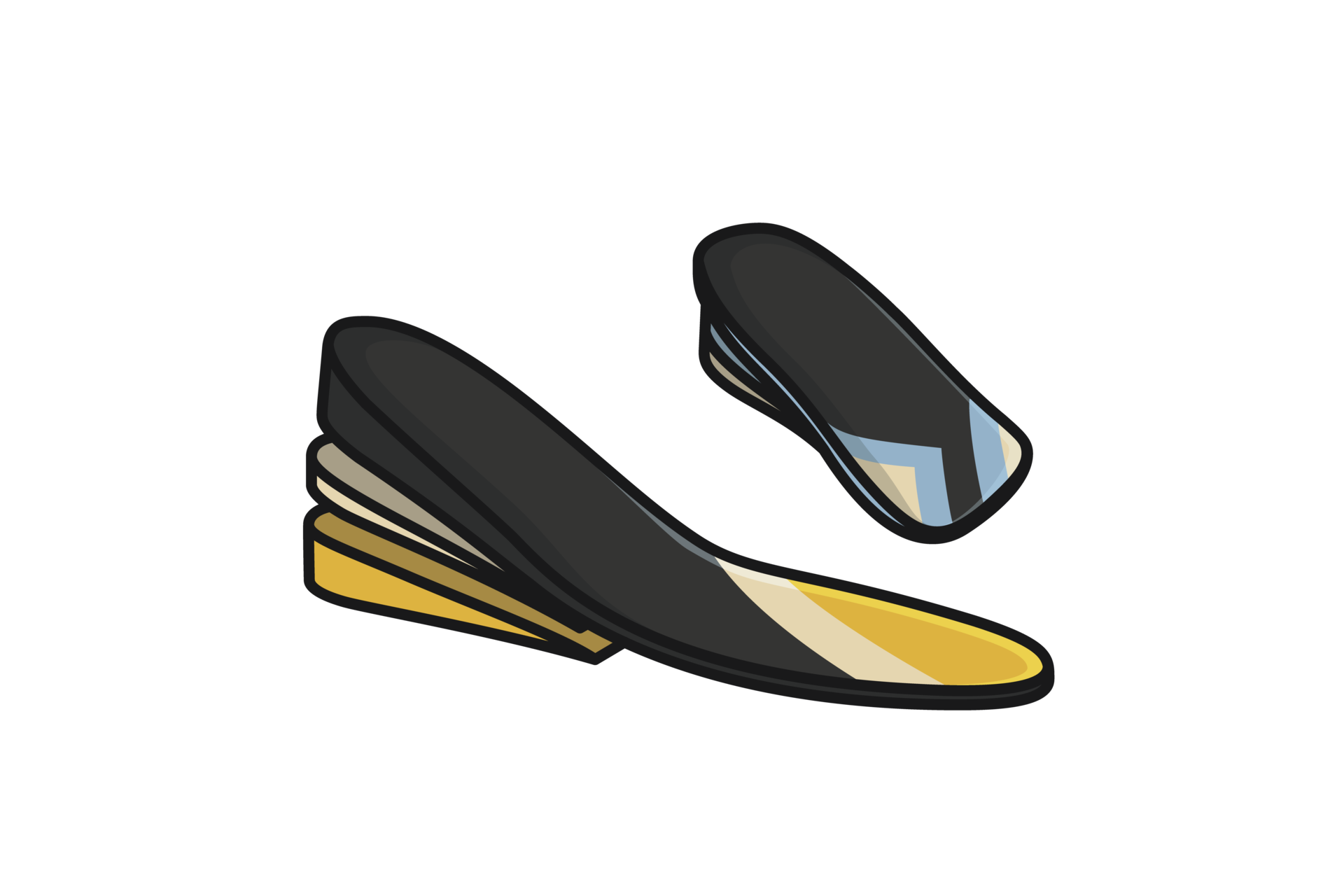 Comfortable Orthotics Shoe Insole Front View illustration. 28050224 PNG