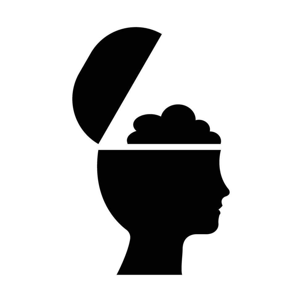 Open Mind Vector Glyph Icon For Personal And Commercial Use.