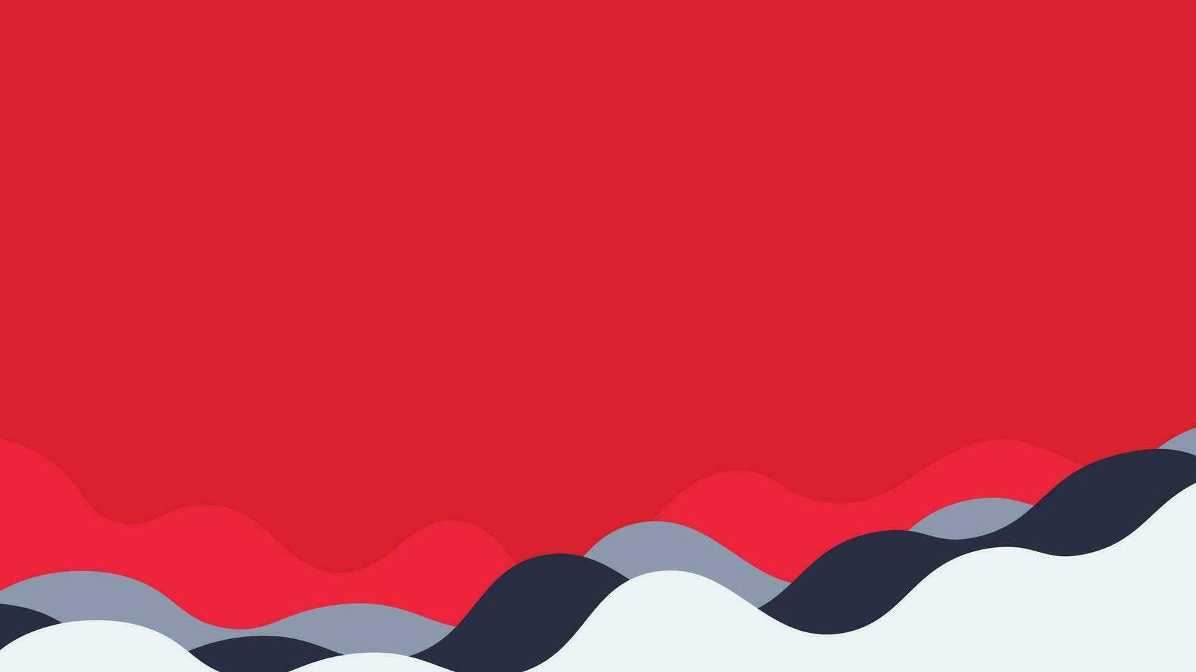 Abstract wavy different layer background in red color. This creative design can be used as a banner. vector