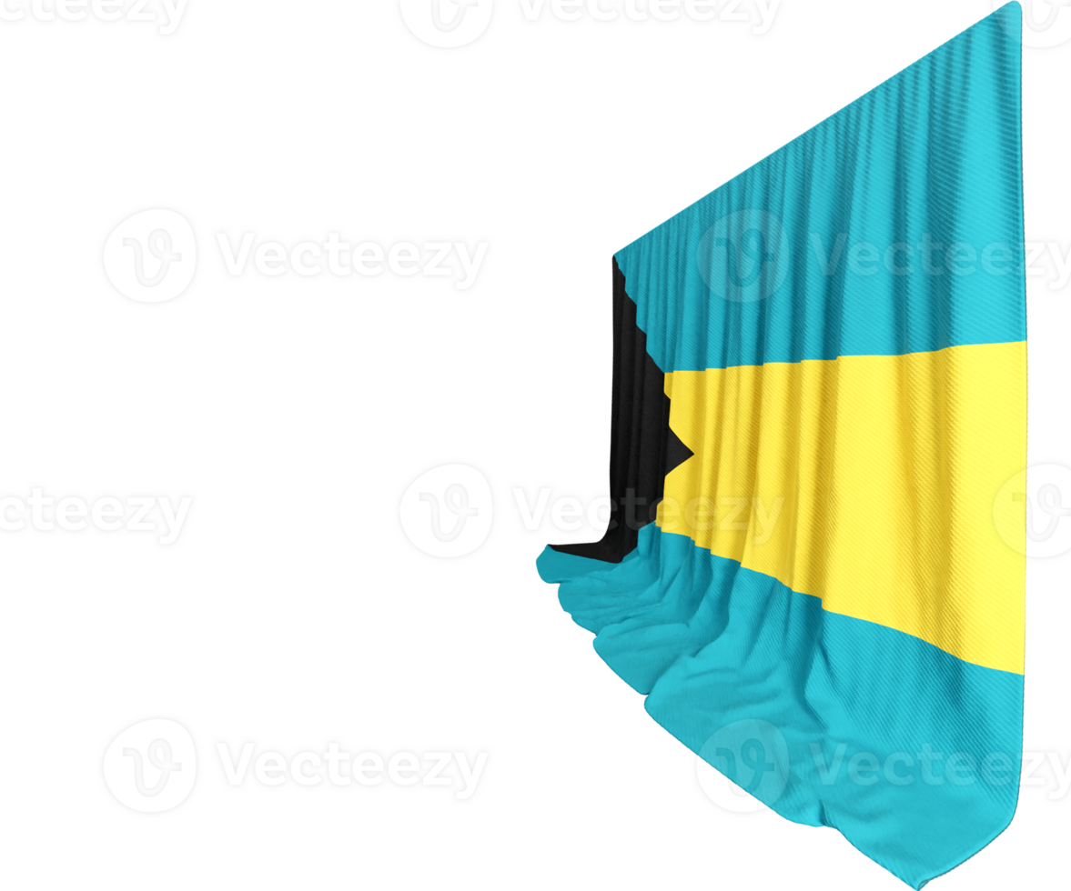 Bahamian Flagge Wellen stolz 3d gerendert Symbol von Kultur und Sport Konferenzen Vereinen widerhallend Geschichte Stolz png