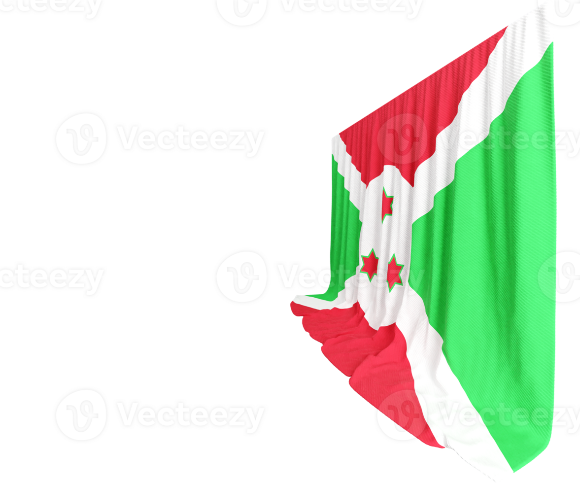 vislumbrar unidad cultura en 3d burundés banderas iluminar ecos a eventos brillante brilla png