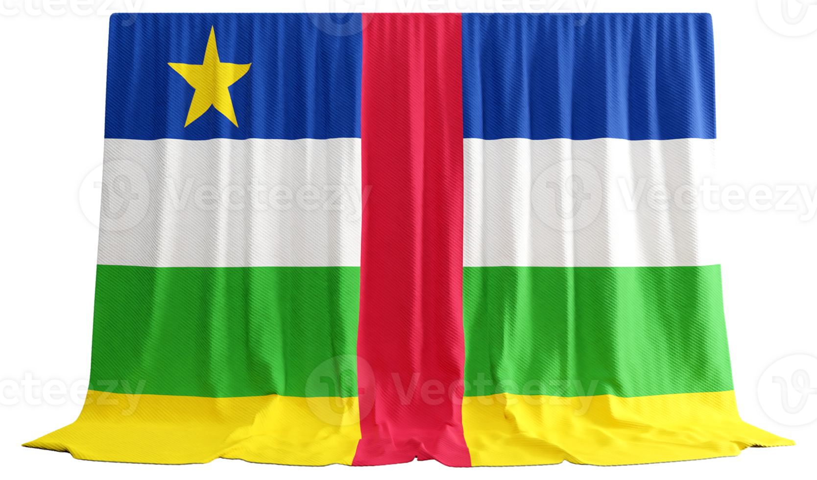 unité encadré dans central africain républiques 3d drapeaux élever culturel événements écho histoire percutant png