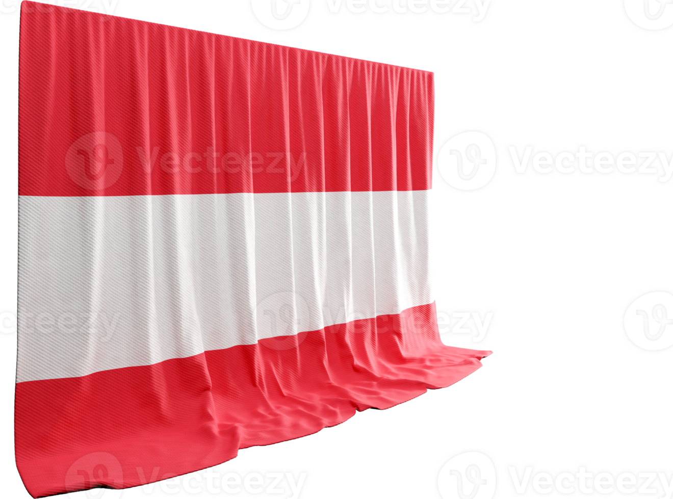 Austrian Flag Curtain in 3D Rendering Austrian Resilient Spirit png