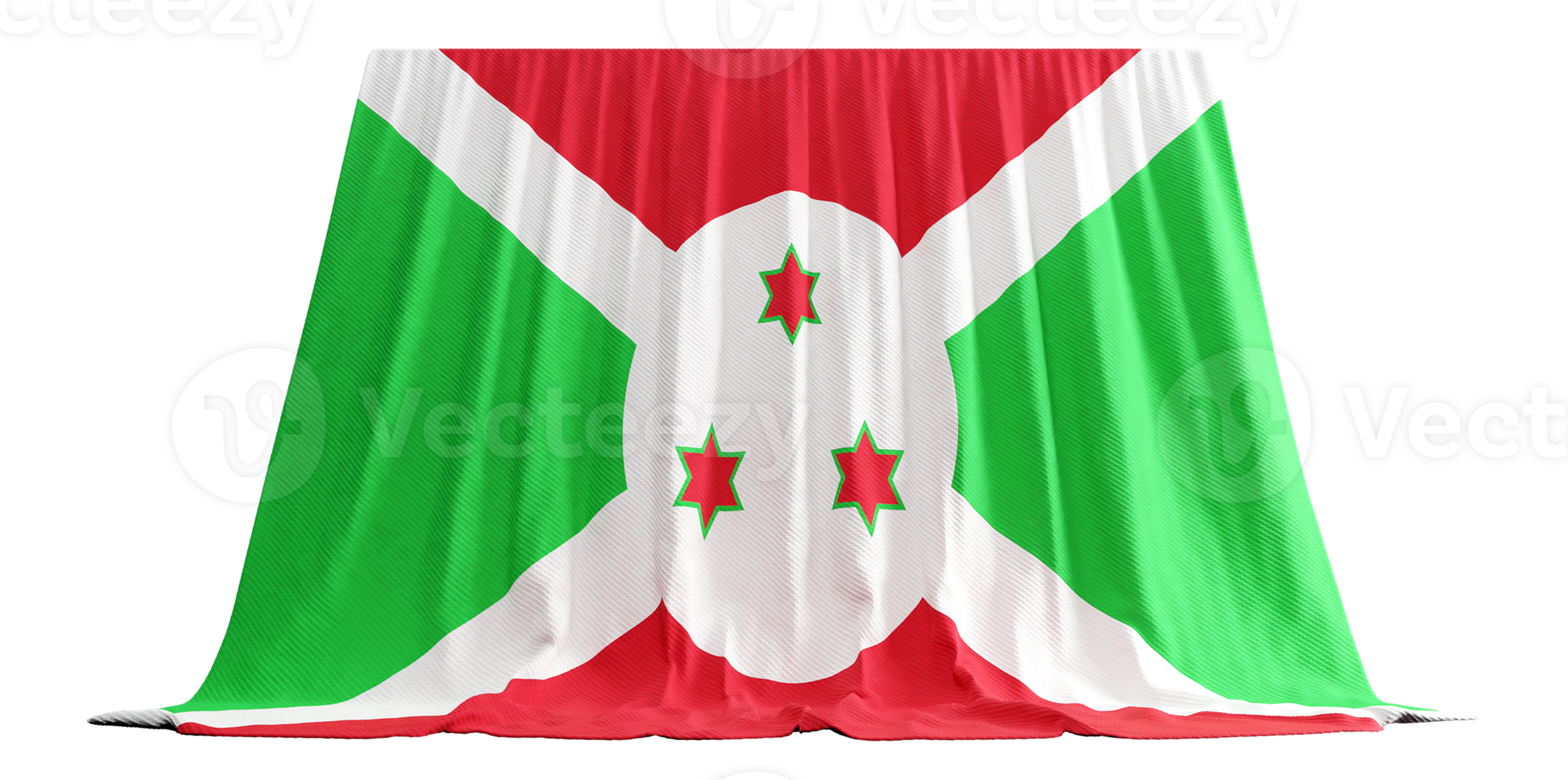 aperçu unité culture dans 3d burundais drapeaux éclairer fait écho à événements brillant brille png