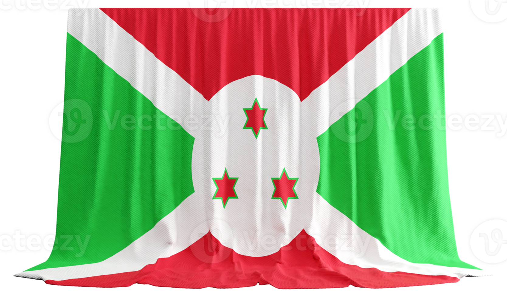 aperçu unité culture dans 3d burundais drapeaux éclairer fait écho à événements brillant brille png