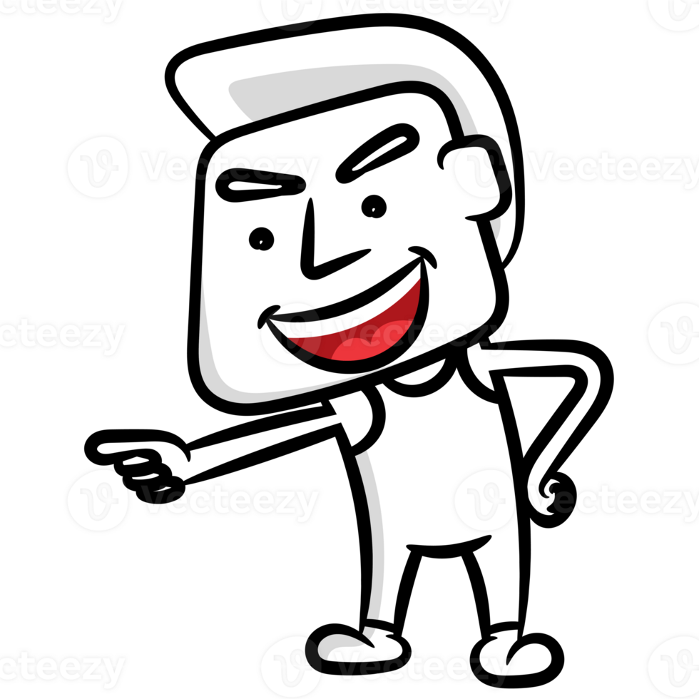 Pointing finger and laughing png