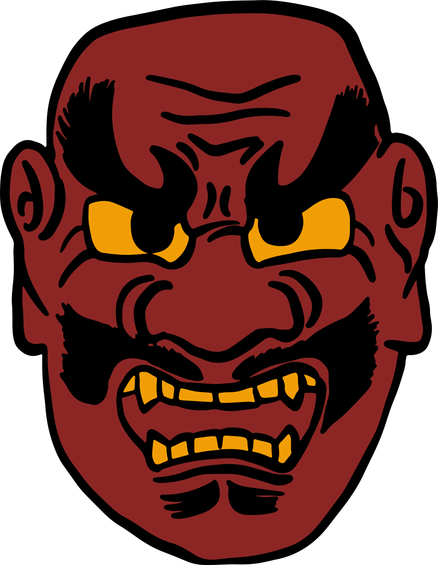 The Japanese mask Art line image 28050874 PNG