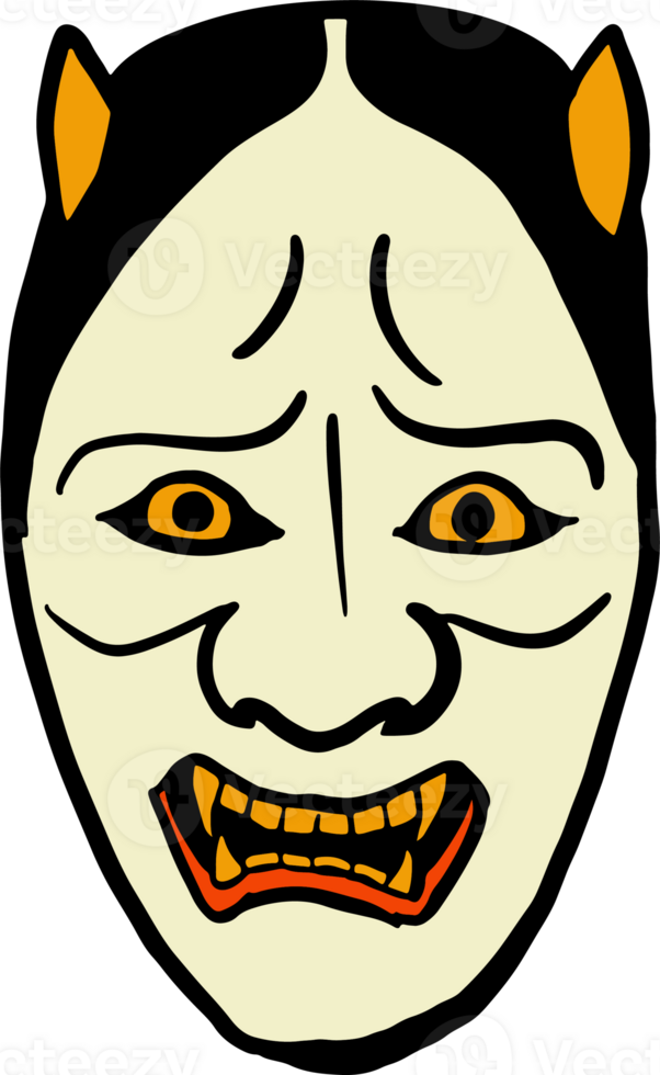 The Japanese mask Art line image 28050878 PNG