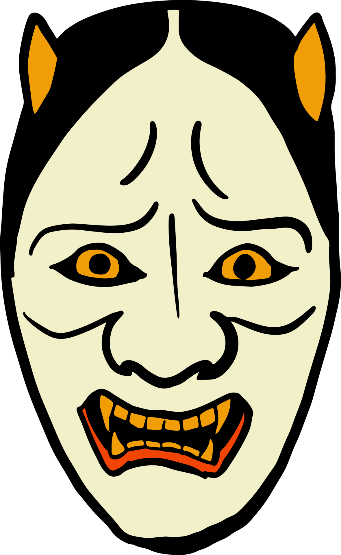 The Japanese mask Art line image 28050878 PNG