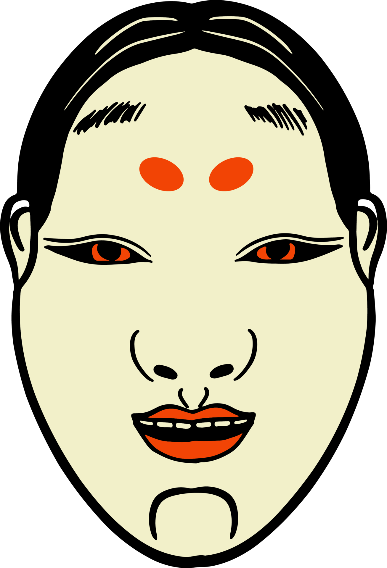 The Japanese mask Art line image 28050883 PNG
