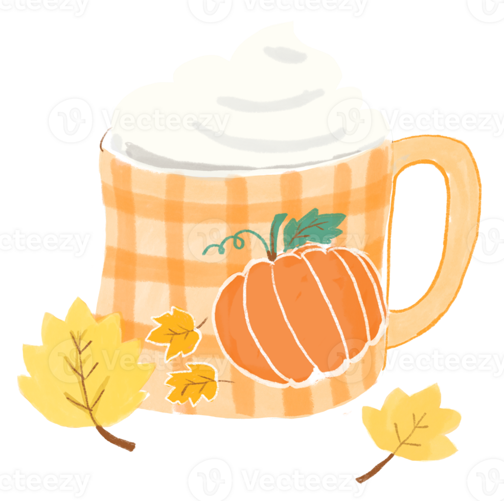Autumn coffee mug png