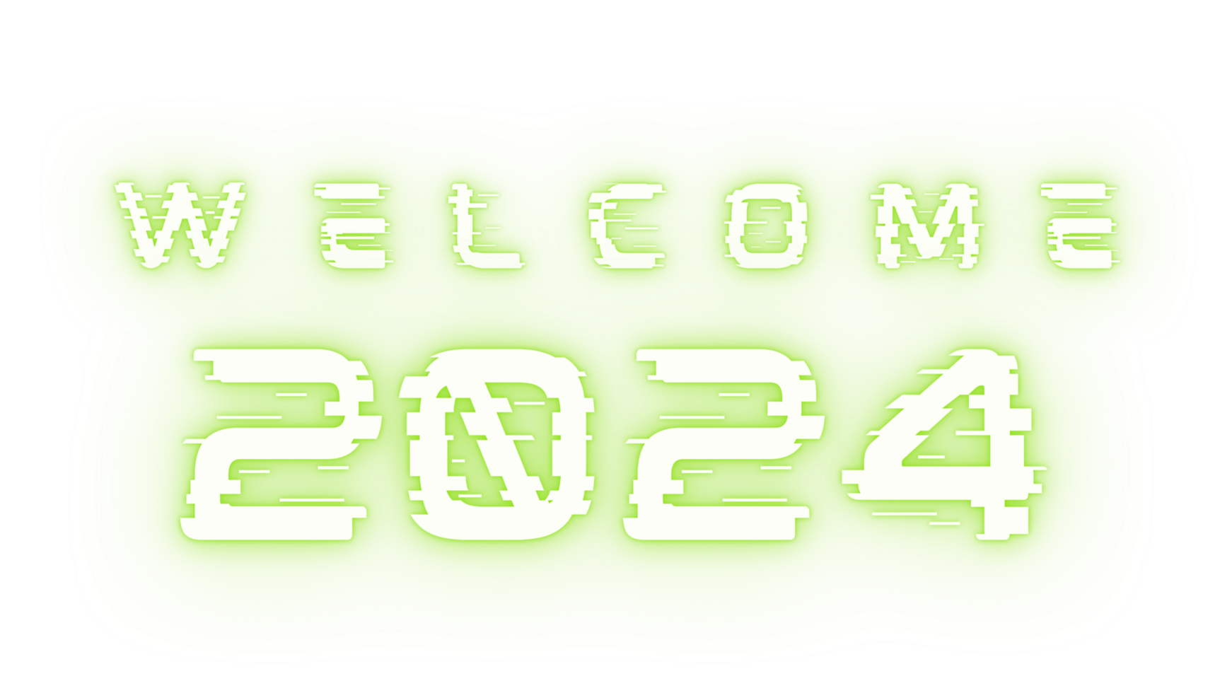 Bienvenue 2024 content Nouveau année affiche avec transparent Contexte png