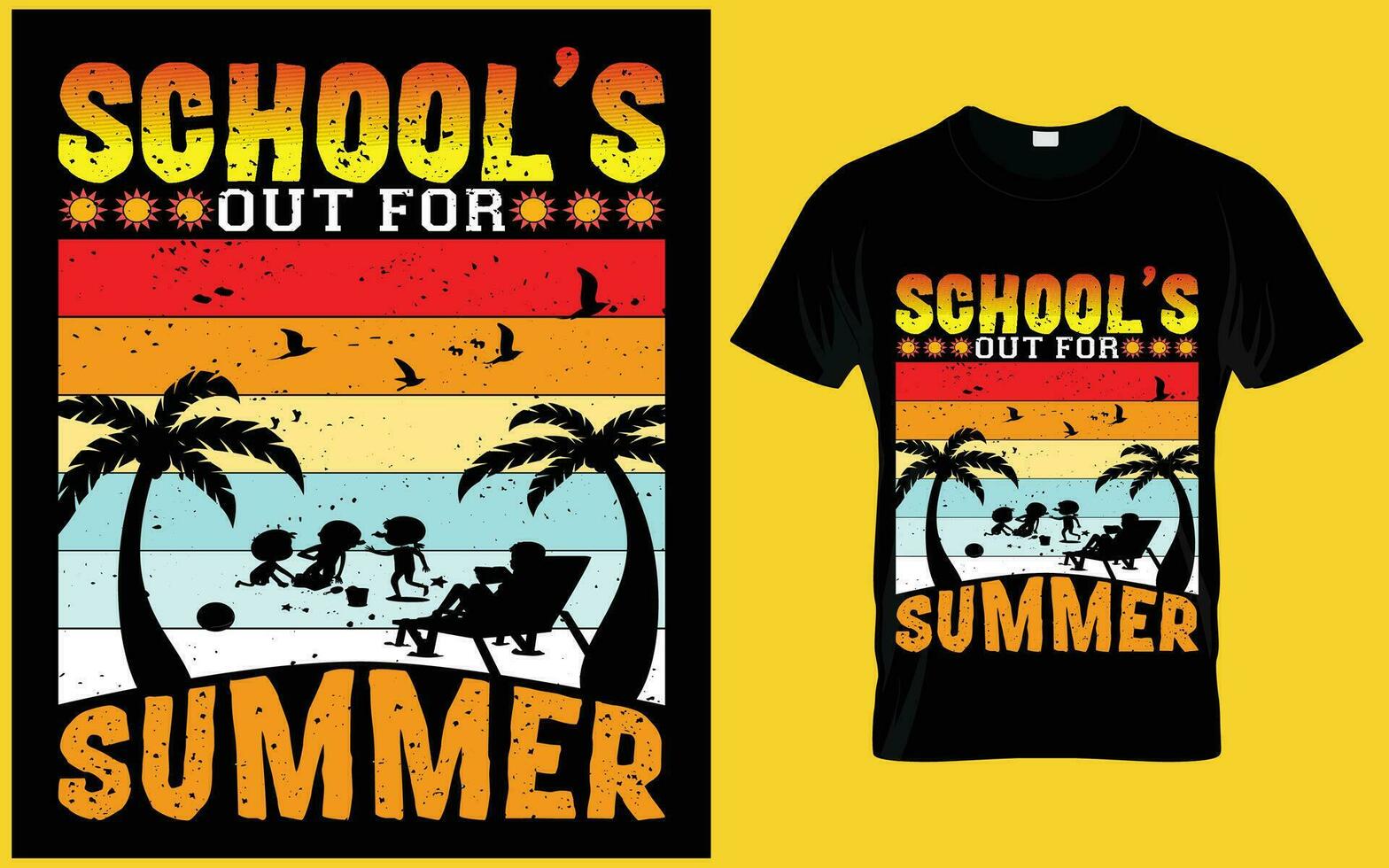 Print Summer Vector T Shirt Design