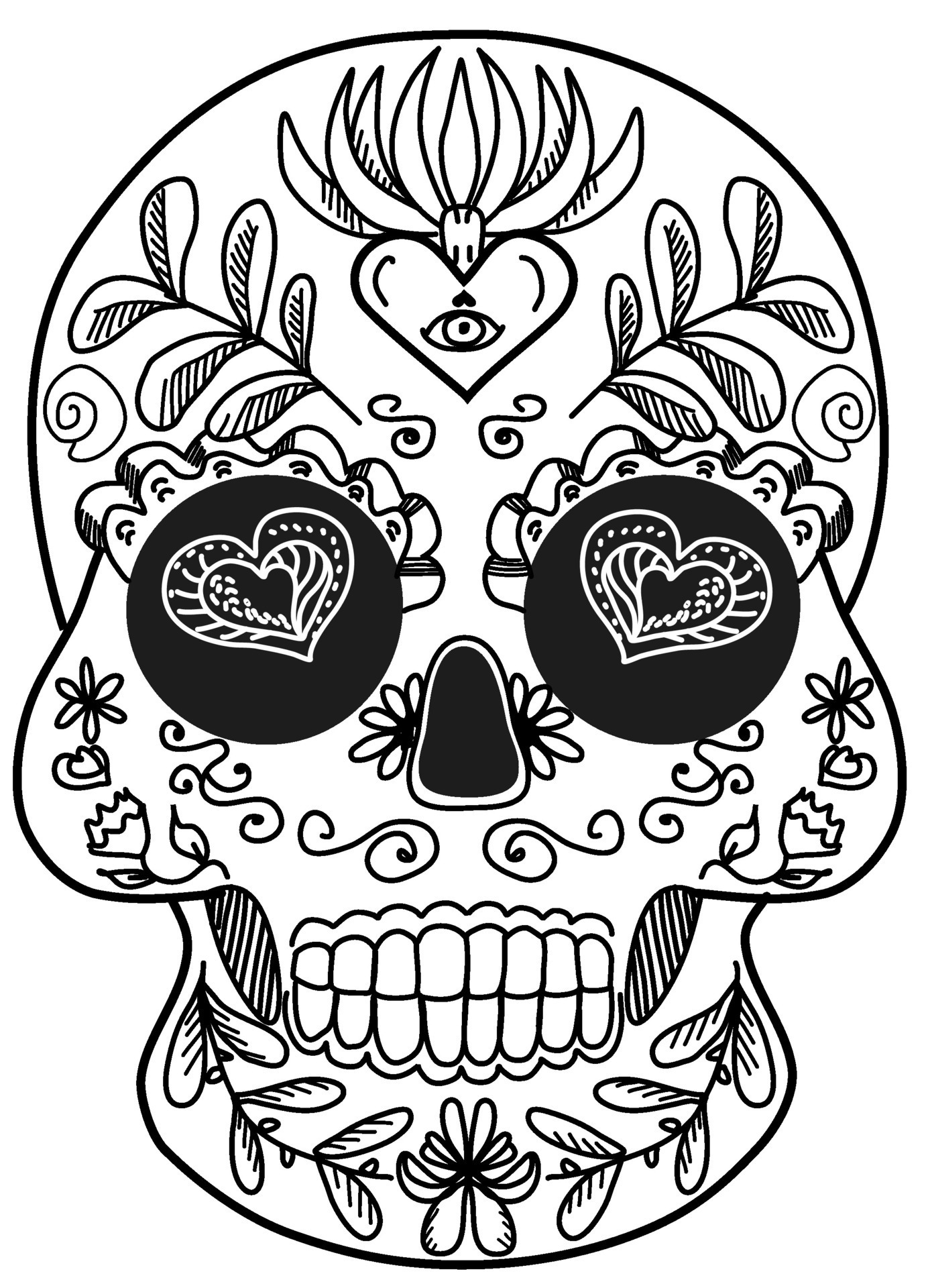 vector skull hand-drawing 28051396 Vector Art at Vecteezy