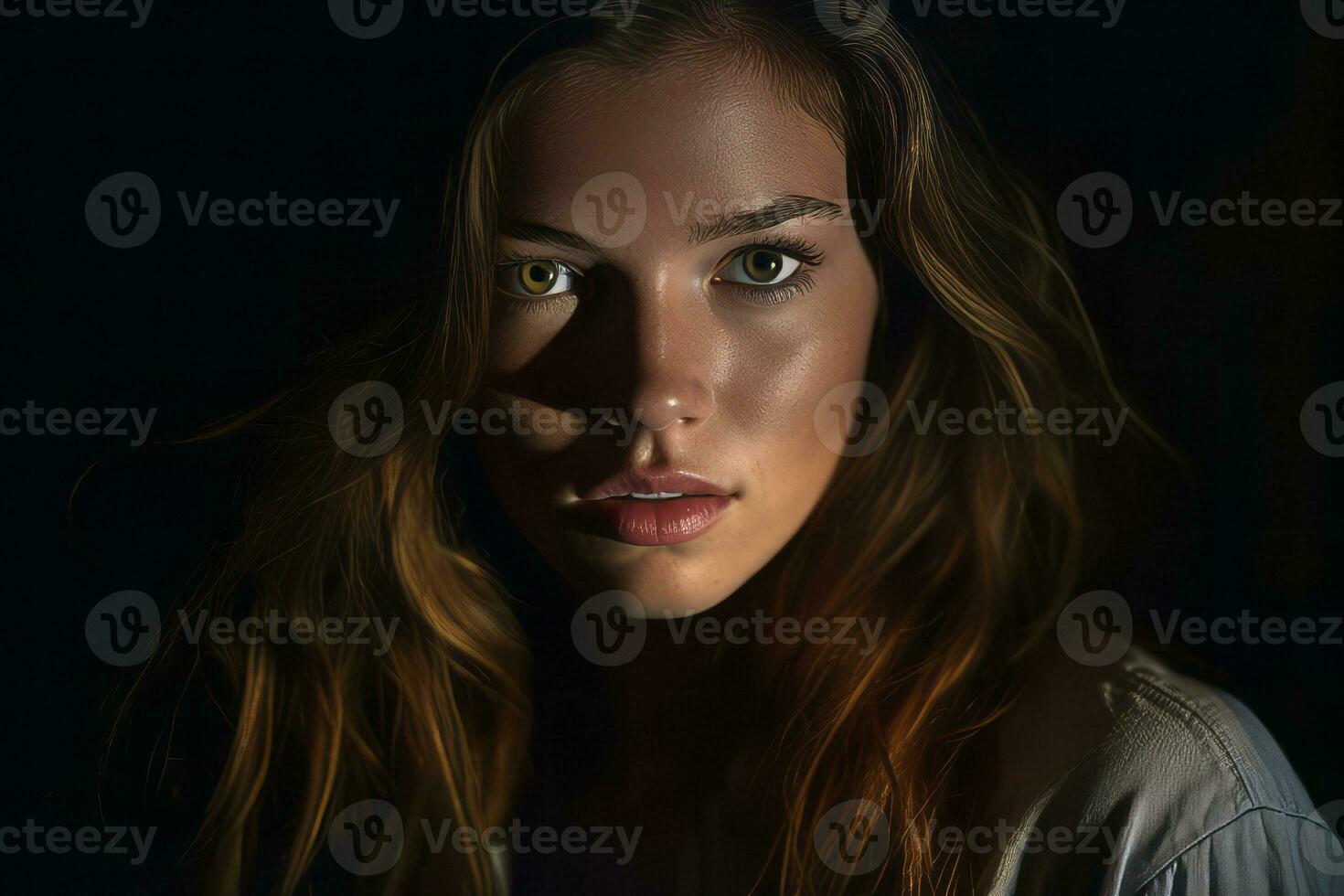a digital painting of a beautiful young woman generative AI photo