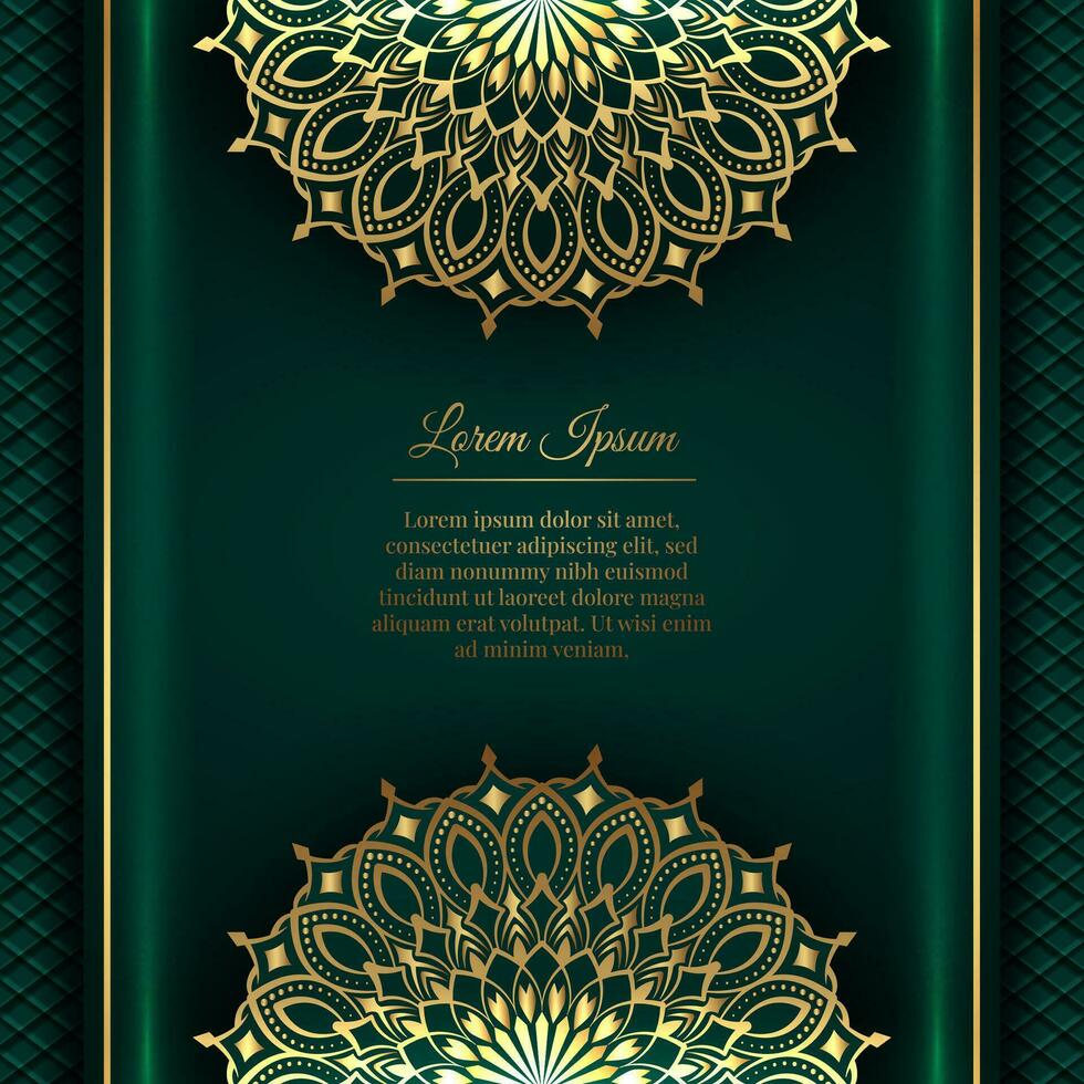 Luxury background, with gold mandala ornament vector