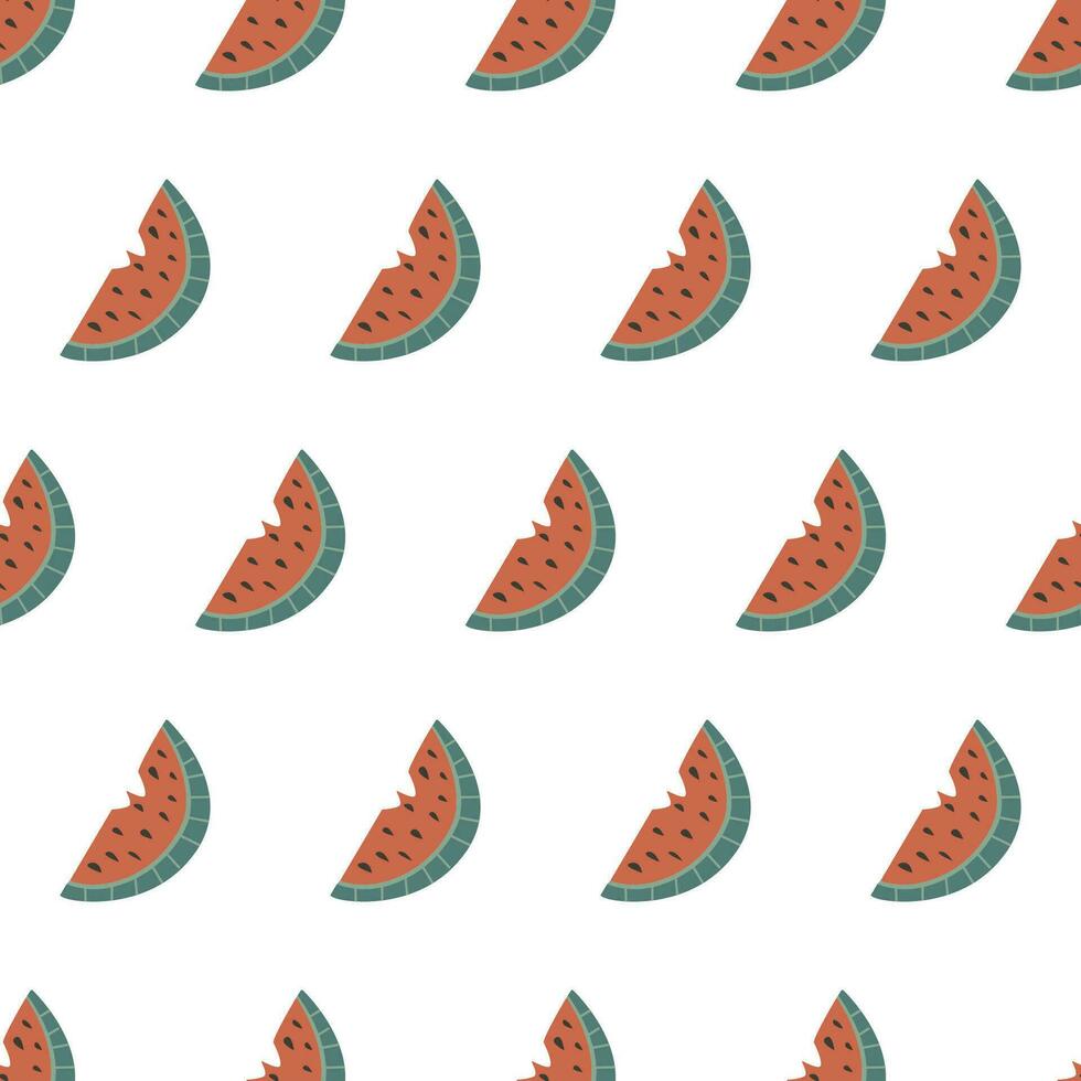 Seamless pattern with watermelons vector