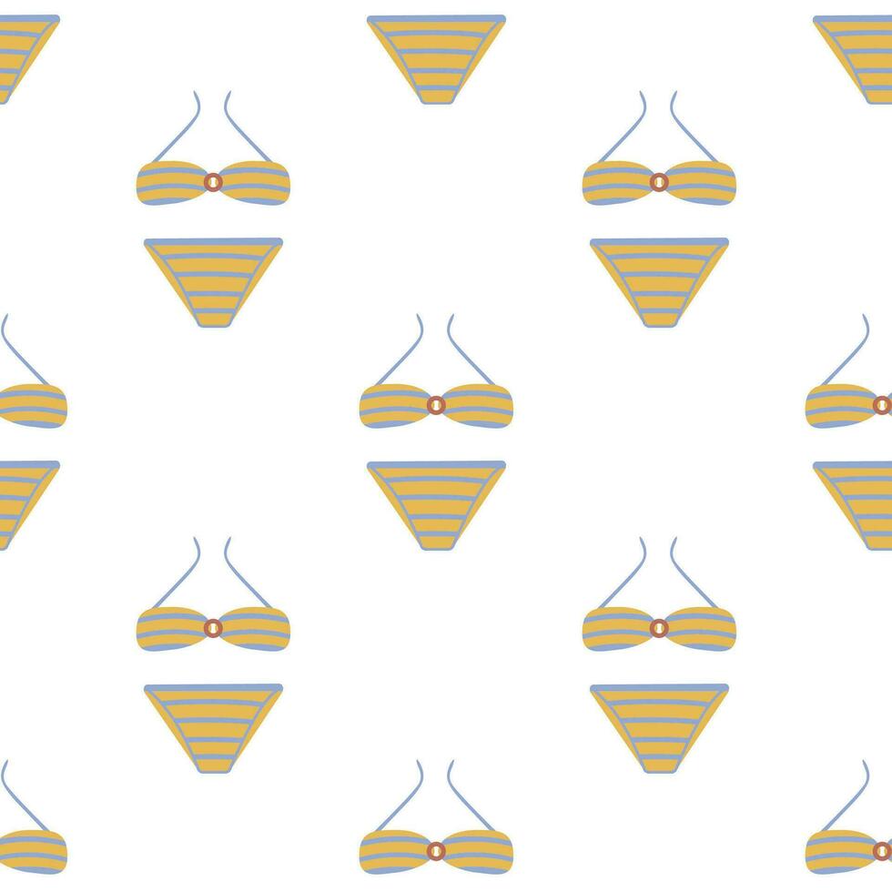 Seamless pattern with swimsuit vector