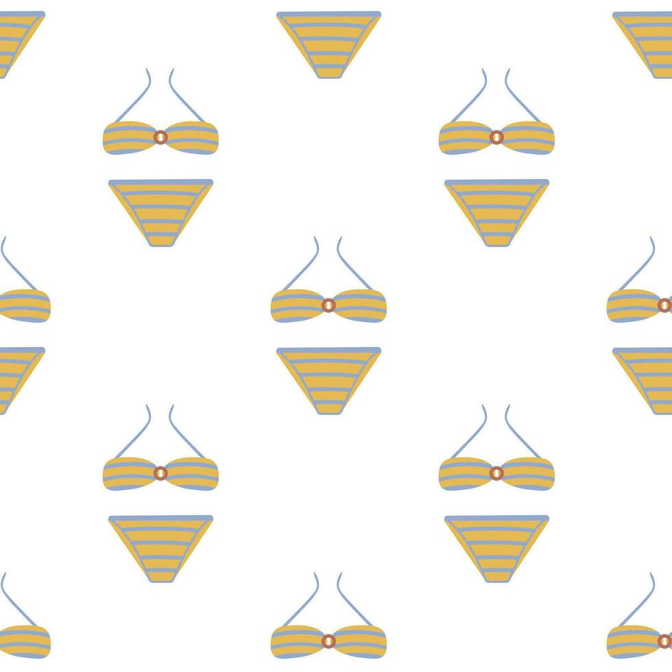 Seamless pattern with swimsuit vector