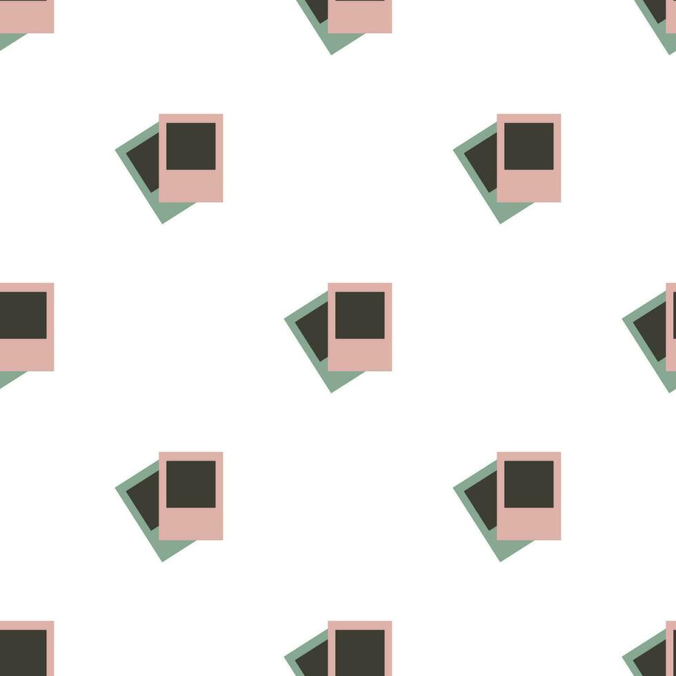 Seamless pattern with vintage photo cameras vector