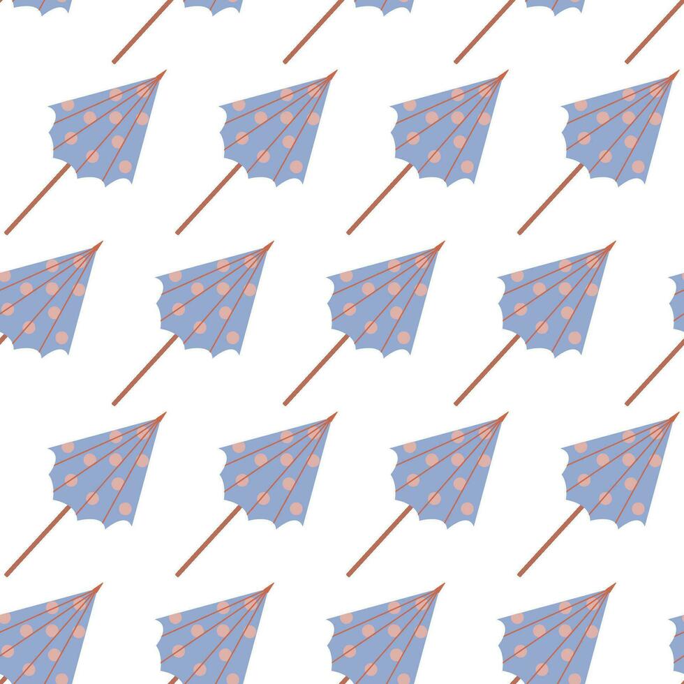 Seamless pattern with sun umbrellas vector
