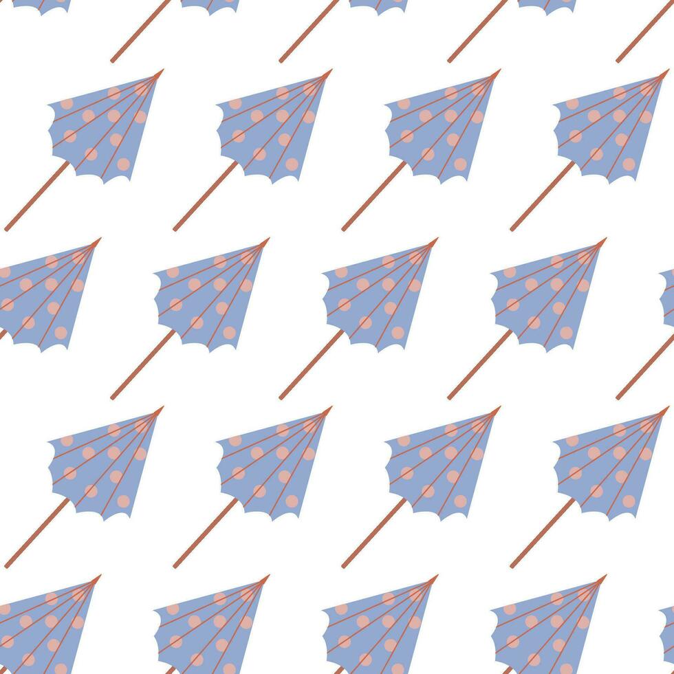 Seamless pattern with sun umbrellas vector