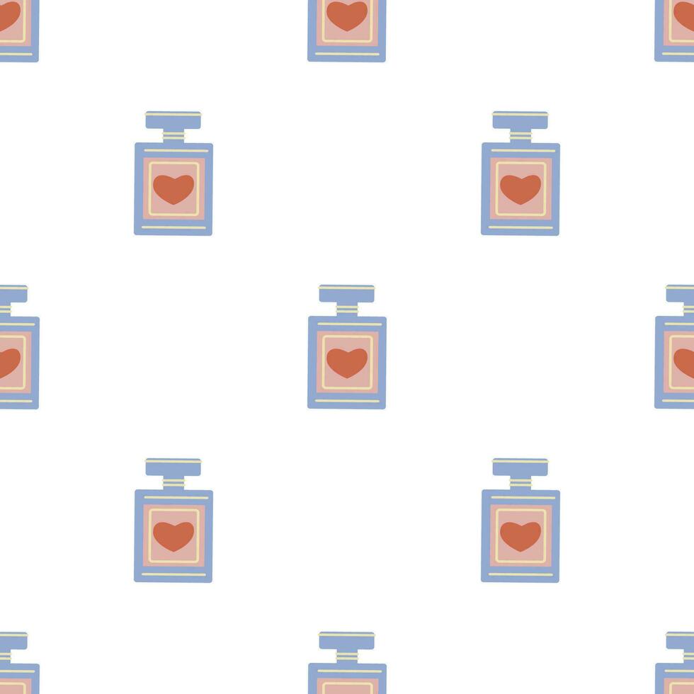 Seamless pattern with women's perfume vector