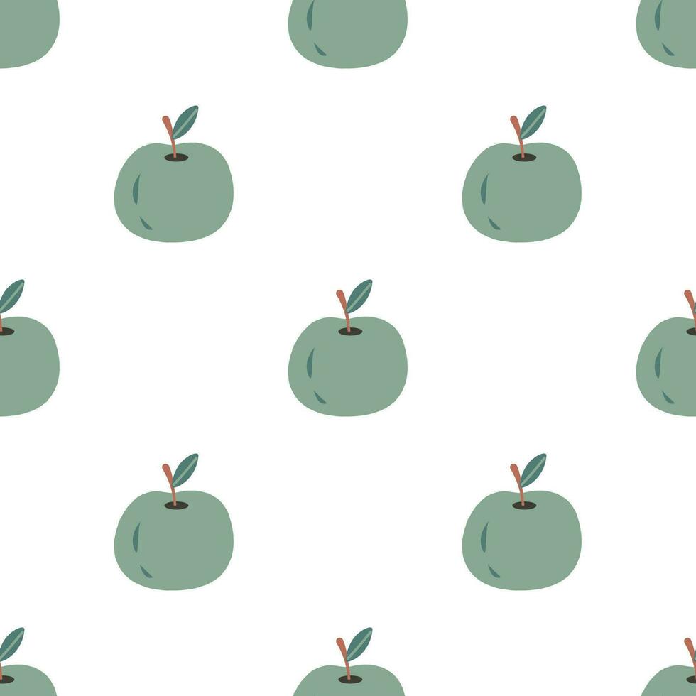 Seamless pattern with apples vector
