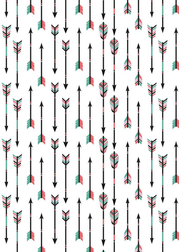 Ethnic seamless pattern indian arrow vector