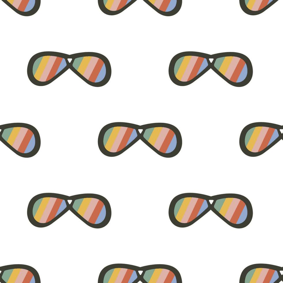Seamless pattern with sunglasses vector