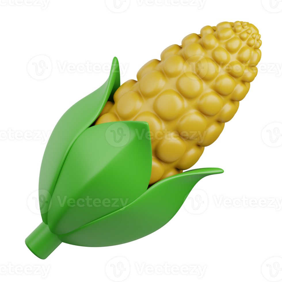 3d tolkning majs isolerat användbar för mat, allergen, allergi, sjukdom och antigen design element png