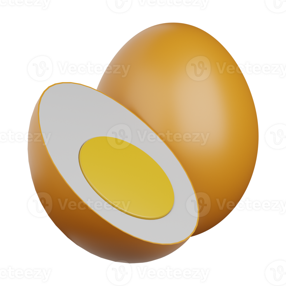 3d tolkning ägg isolerat användbar för mat, allergen, allergi, sjukdom och antigen design element png