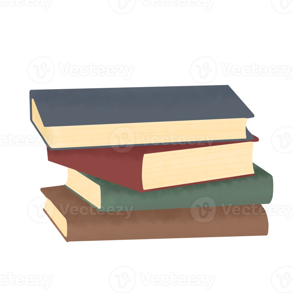 Stack Of Book Illustration png