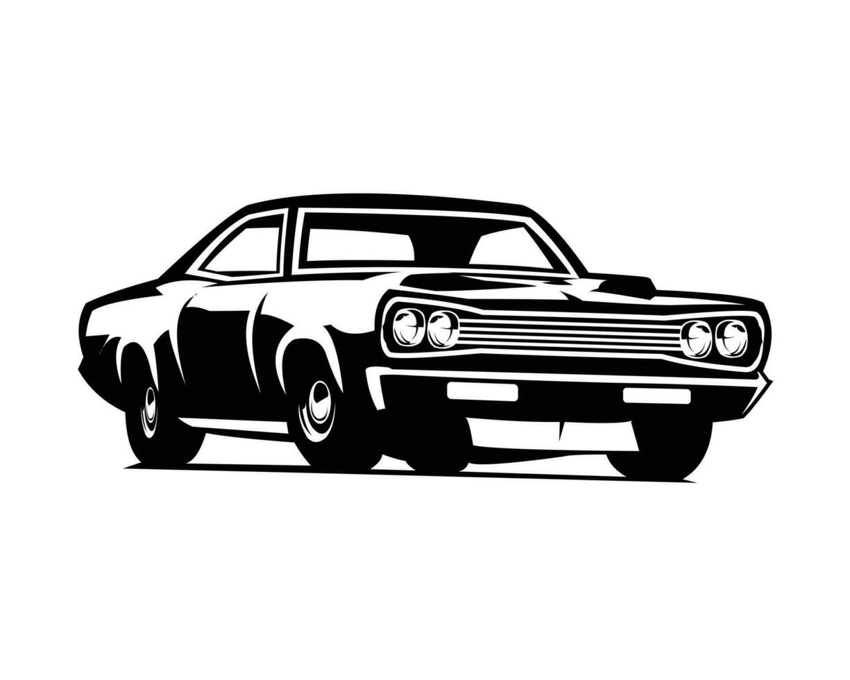 dodge super bee 1969. vector illustration premium. side view with style. best for logo, badge, emblem, icon. available in eps 10