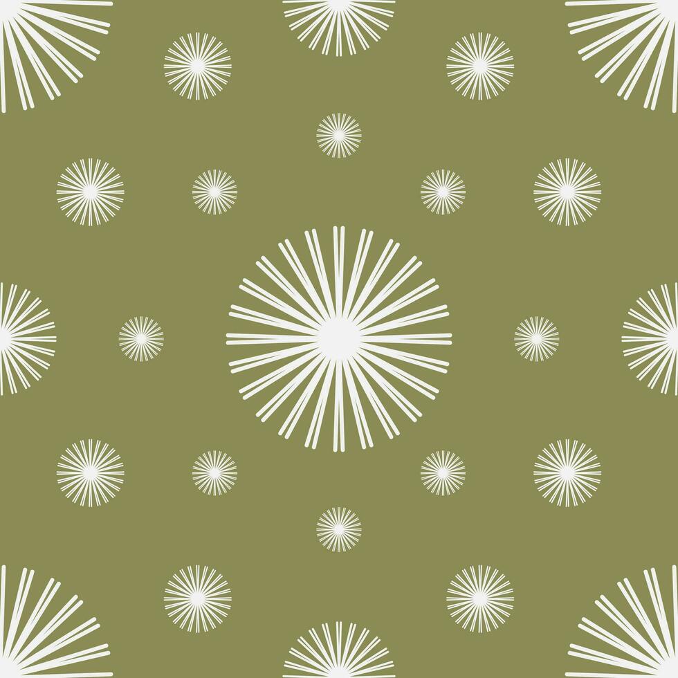 Vector seamless vintage pattern of abstract lace flowers on light green background
