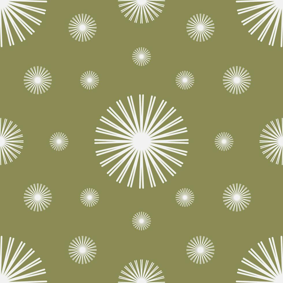 Vector seamless vintage pattern of abstract lace flowers on light green background