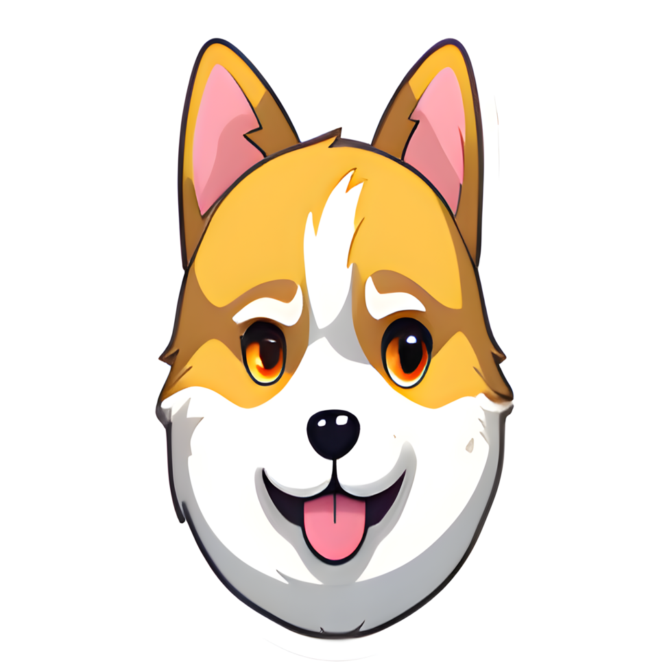 sticker cute style dog Ai Generated 28052061 PNG