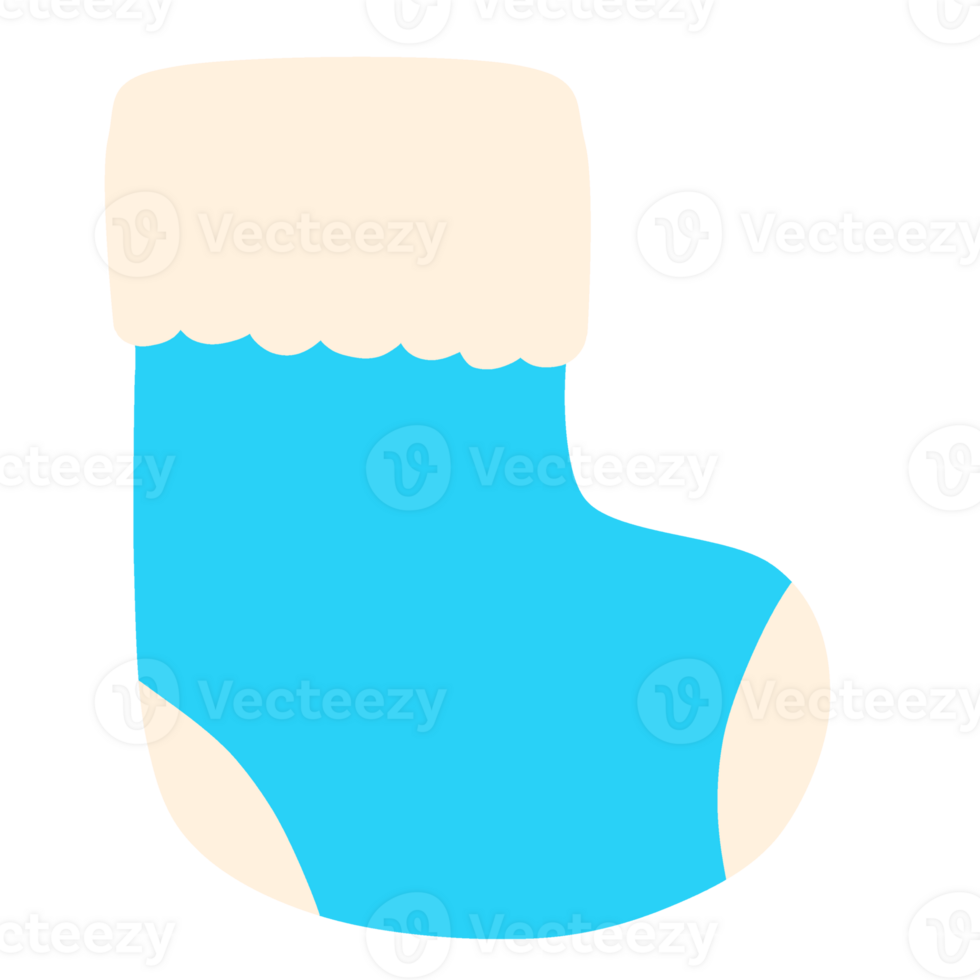 Drawings of Christmas socks in various patterns png