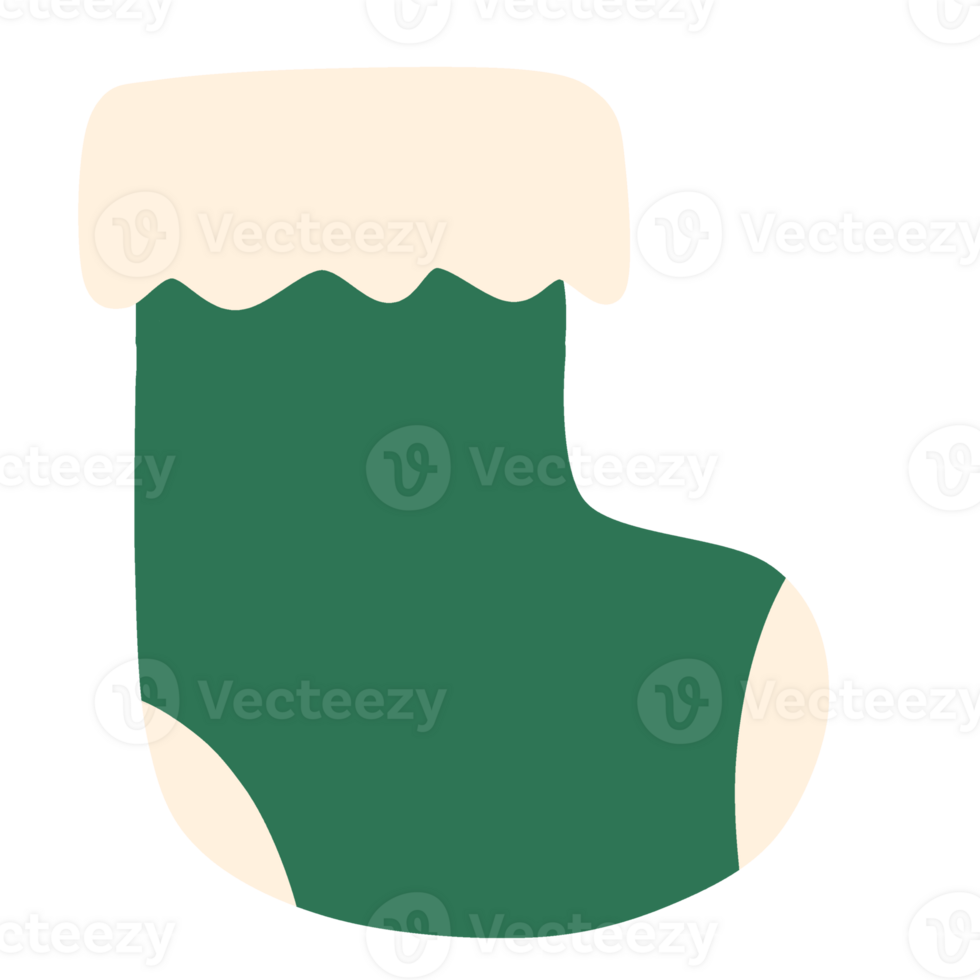 Drawings of Christmas socks in various patterns png