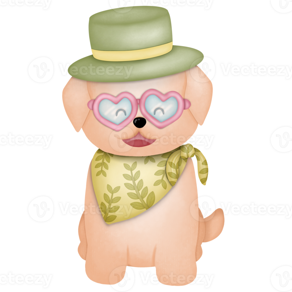 Dog in Summer Graphic png