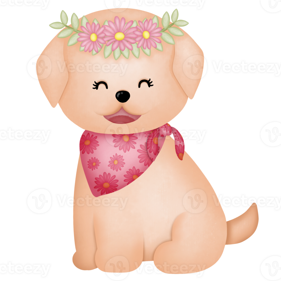 Dog in Summer Graphic png